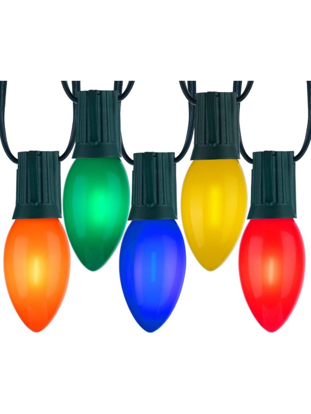 Minetom 50Ft Christmas Lights Outdoor, with 50 LED Matte Bulbs, Multicolor